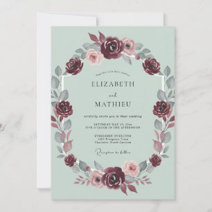 Invitation Mariage Automnal Bourguignon Généreux