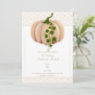 Invitation Mariage Automnal de Conte de Fées aux Teintes de P