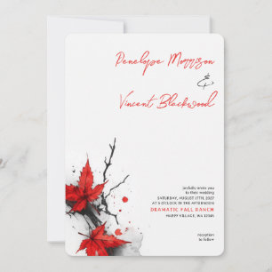 Invitation Mariage Automnal Dramatique