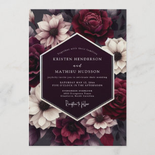 Invitation Mariage Automnal Élégant en Bourgogne