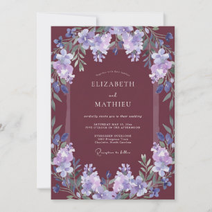Invitation Mariage Automnal Envoûtant Bordeaux