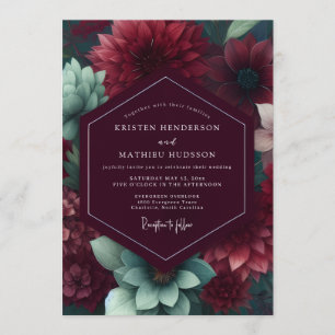 Invitation Mariage Automnal Magnifique en Bourgogne