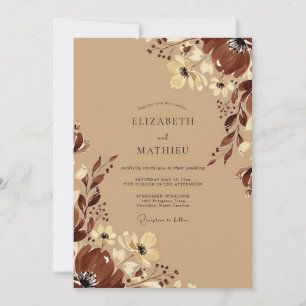 Invitation Mariage Automnal Raffiné