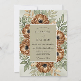 Invitation Mariage Automnal Riche en Cuivre
