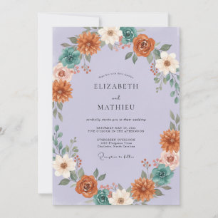 Invitation Mariage Automnal Serein au Lavande