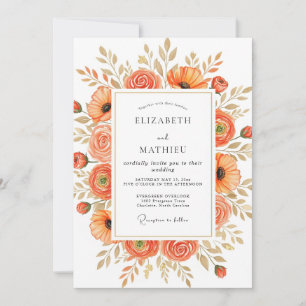 Invitation Mariage Automnal Statuaire aux Couleurs de Mandari
