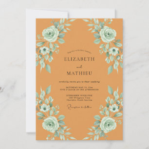 Invitation Mariage Automnal Terreux Ocre