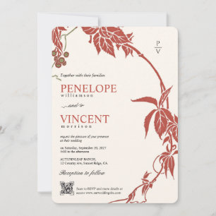 Invitation Mariage automne