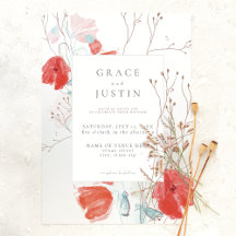Mariage aux coquelicots fleurs sauvages