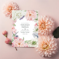 Mariage aux Dahlias Rose Pâle Pastel