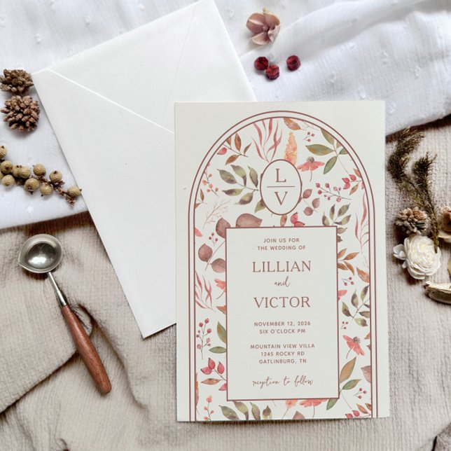 Invitation Mariage aux Feuilles Doux de l'Automne (Créateur téléchargé)
