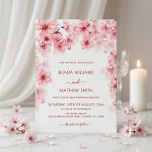 Mariage aux fleurs de cerisier aquarelle