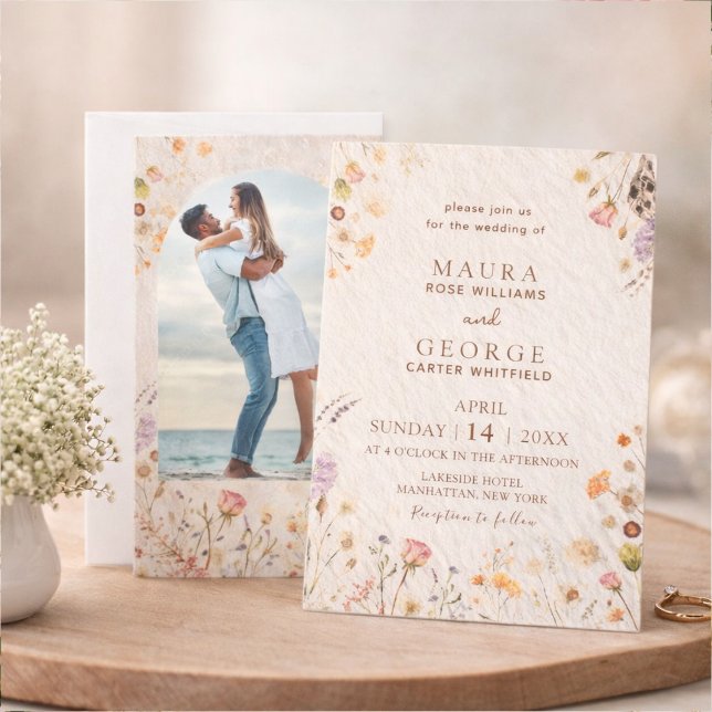 Invitation Mariage aux fleurs sauvages (Créateur téléchargé)