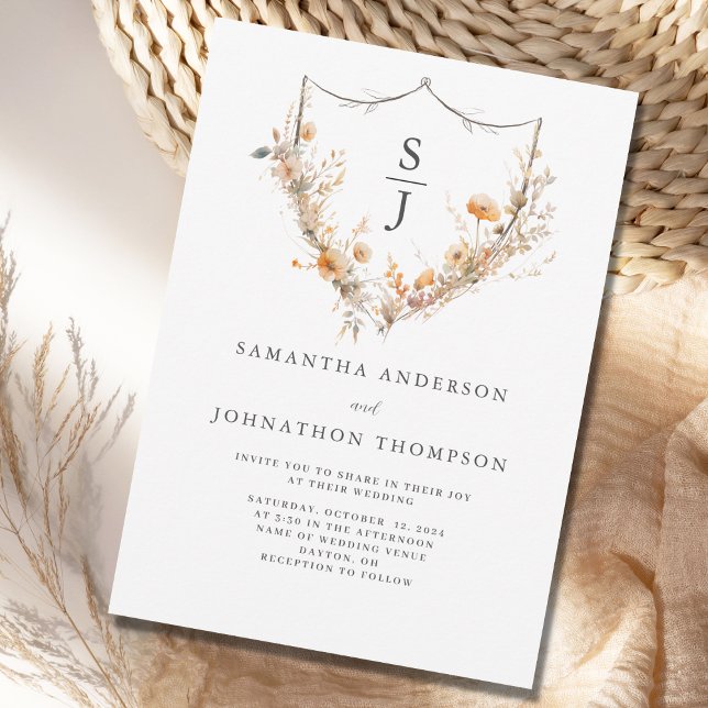 Invitation Mariage aux fleurs sauvages (Créateur téléchargé)