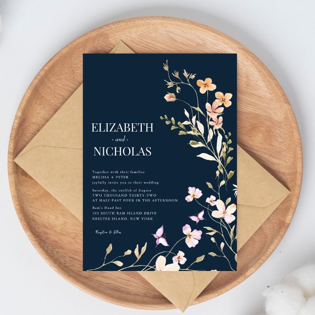 Invitation Mariage aux fleurs sauvages (Créateur téléchargé)