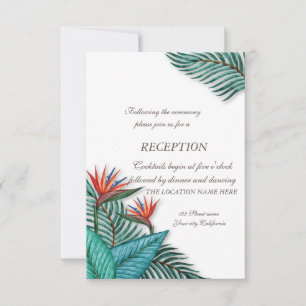 Invitation Mariage aux Fleurs Tropicales Exotiques