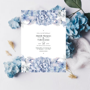 Invitation Mariage aux Hortensias Bleus