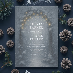 Invitation Mariage aux Lumières de Fée de la Forêt Enchantée