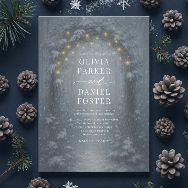 Invitation Mariage aux Lumières de Fée de la Forêt Enchantée  (Créateur téléchargé)