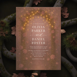 Invitation Mariage aux Lumières de Fée de la Forêt Enchantée