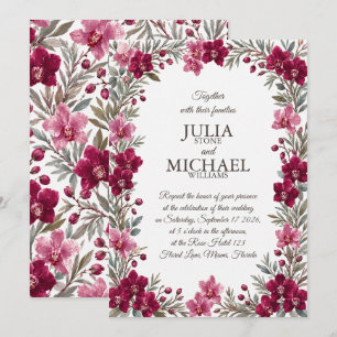 Invitation Mariage aux Orchidées