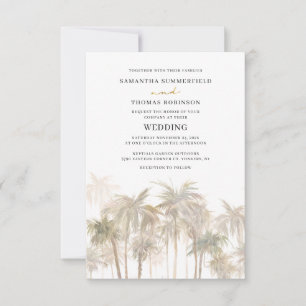 Invitation Mariage aux Palmiers Côtiers