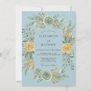 Invitation Mariage aux Pivoines Ciel Miel