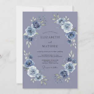 Invitation Mariage aux Pivoines Pervenche