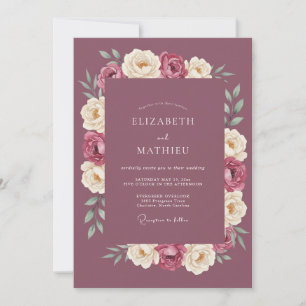 Invitation Mariage aux Renoncules Mûres