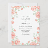 Mariage aux renoncules peintes de corail doux