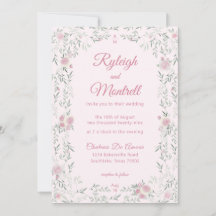 Mariage aux Roses Roses et Verdure Romantiques