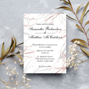 Invitation Mariage aux saveurs bleues et grises