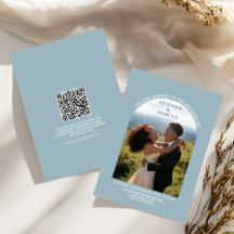 Mariage avec Arche de Photo Bleu Poussiéreux