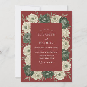 Invitation Mariage avec guirlande botanique luxuriante de Bou