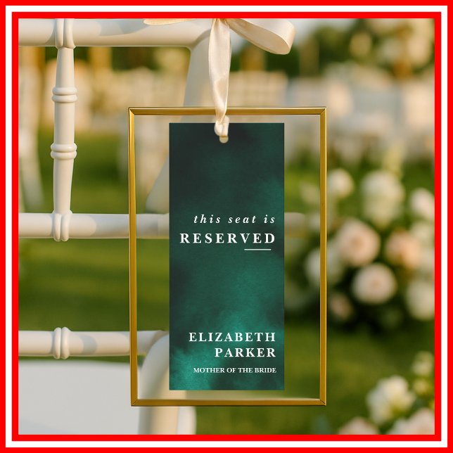 Invitation Mariage avec places réservées vert émeraude (Créateur téléchargé)