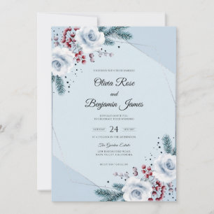 Invitation Mariage Baie de Pin Hivernal