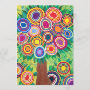 Invitation Mariage Bar Mitzvah Douche Arbre de vie