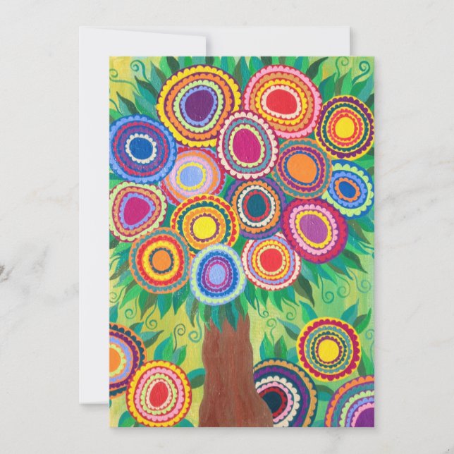 Invitation Mariage Bar Mitzvah Shower Arbre de Vie (Devant)
