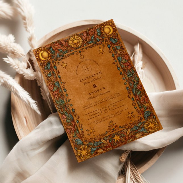 Invitation Mariage baroque mystique céleste (Créateur téléchargé)