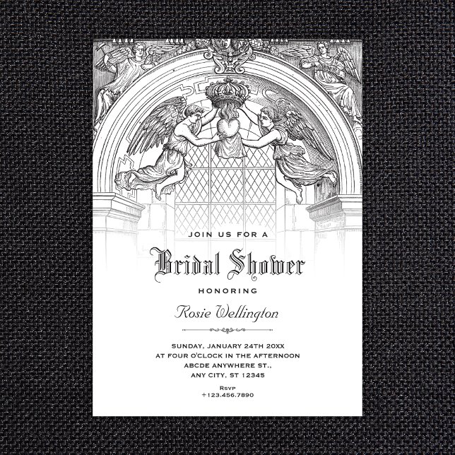 Invitation mariage baroque rétro sous une arche (Créateur téléchargé)