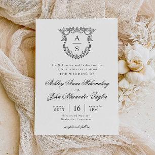 Invitation Mariage Barroque Crest