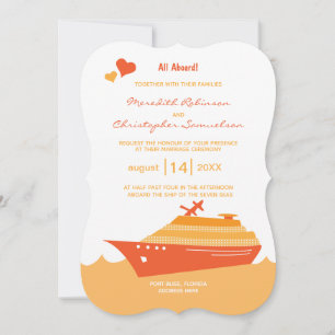 Invitation Mariage bateau de croisière à bord