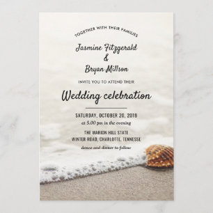 Invitation Mariage Beach Waves