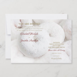 Invitation Mariage Beignet au Sucre en Poudre