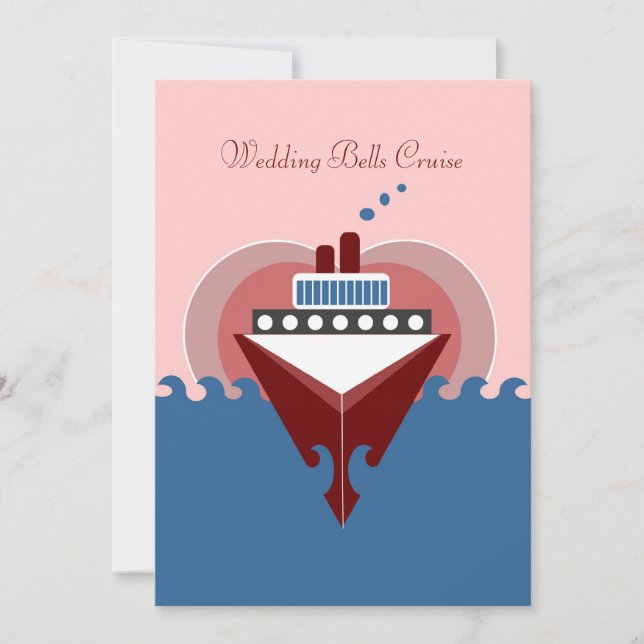 Invitation Mariage Bells Cruise Ship (Devant)