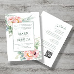 Invitation Mariage bilingue vietnamien rose blanc<br><div class="desc">C'est le faire-part de mariage anglais vietnamien bilingue. Traditionnel mais aussi moderne. Ce design fait également partie d'un ensemble trilingue (chinois, vietnamien et anglais). Idéal pour une famille multilingue. Cette conception a l'arrière comprend des informations détaillées et le code QR. Si vous voulez laisser le dos vide et mettre ces...</div>