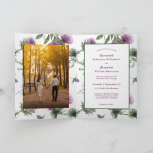 Invitation Mariage bipli personnalisable chic violet