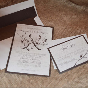 Invitation Mariage Birch Wood Deer