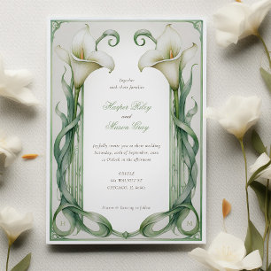 Invitation Mariage blanc Calla Lily Elegance