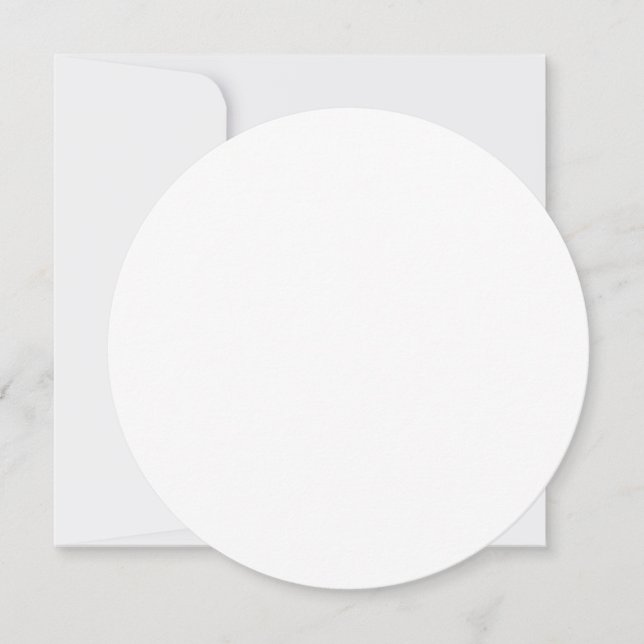 Invitation Mariage blanc clair de 5,25 pouces Cercle blanc (Devant)